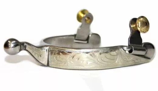 KS Stainless Steel Show Westernsporen Kugelsporen kurz